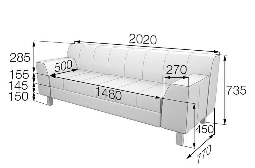 Диван для офиса Флагман - вид 7